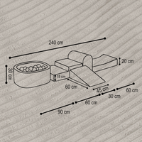 "Mini Castle" Indoor Spielplatz-Set mit Mini-Bällebad & 100 Bällen