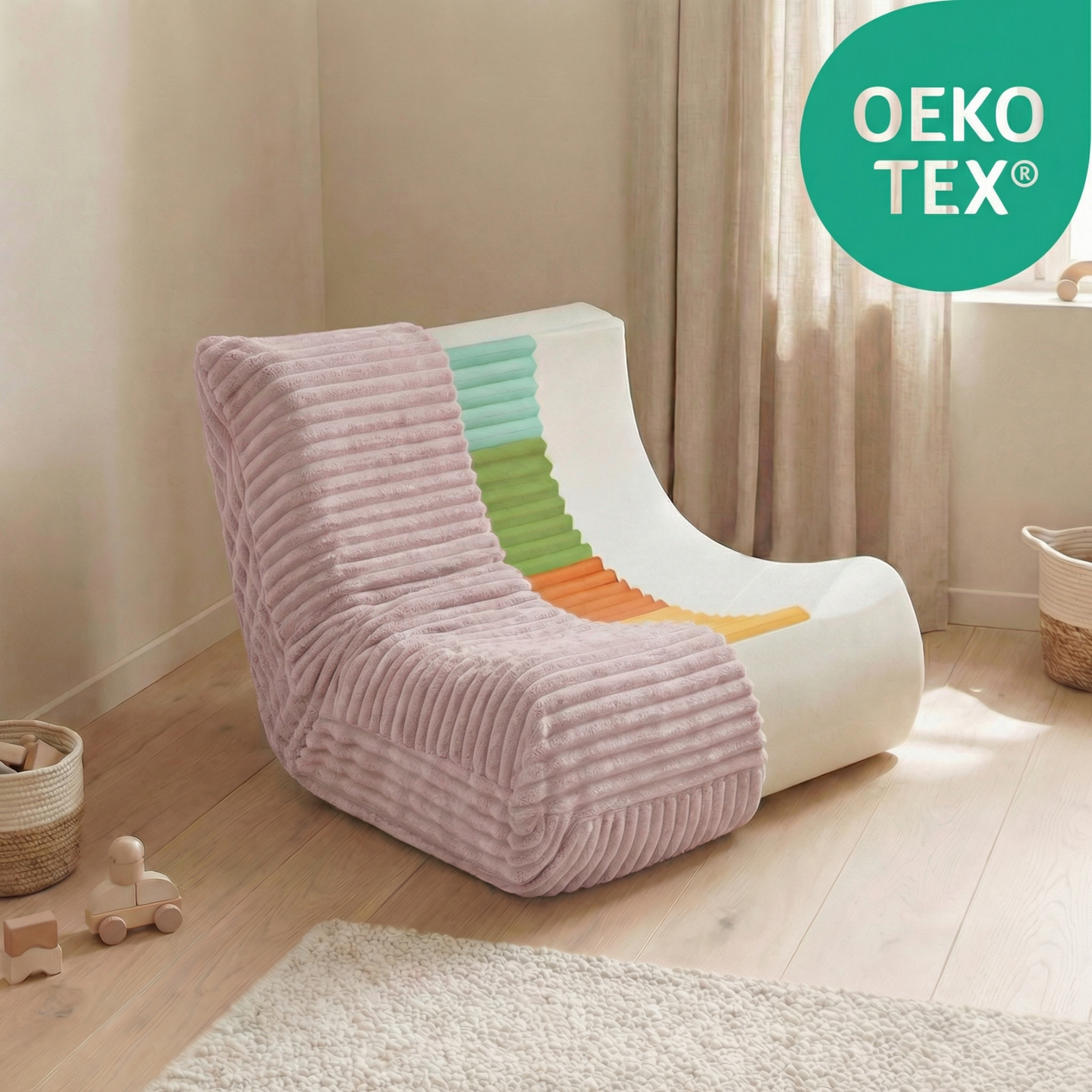 "Fluffy Mooni" Ergonomischer Lounge-Sessel mit 4-Zonen-System