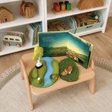Montessori Bodentisch aus massivem Buchenholz