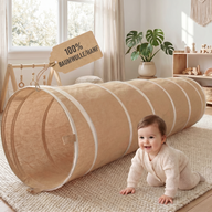 Spieltunnel aus Baumwolle/Hanf, passend zu den Spielzelten, 180x46cm