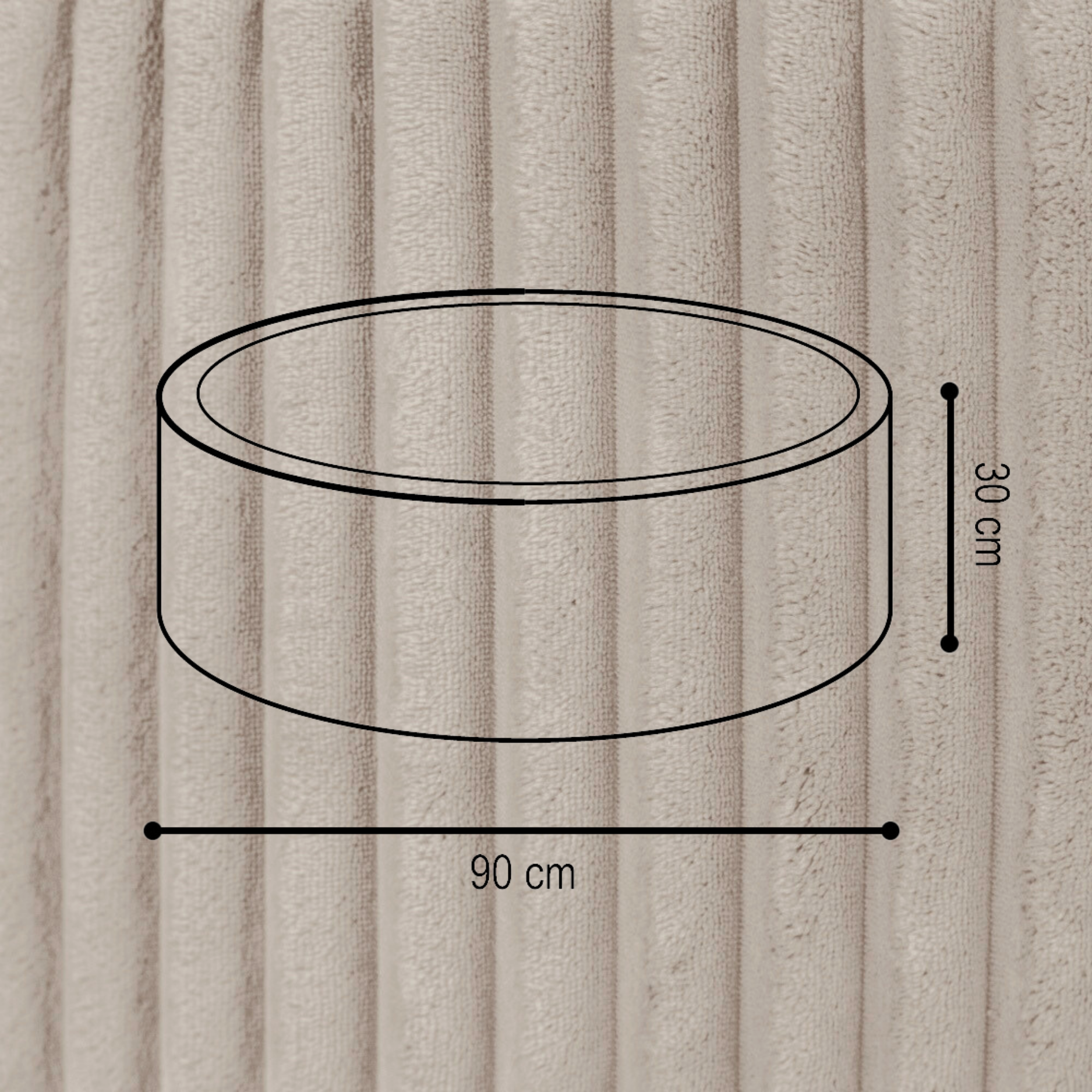 "Fluffy Pool" Bällebad 90x30cm OHNE Bälle