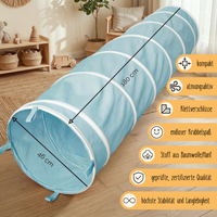 Spieltunnel aus Baumwolle/Hanf, passend zum runden Spielzelt, 180x46cm
