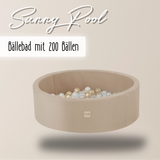 "Sunny Pool" wasserfestes Bällebad 90x30cm mit 200 Bällen