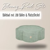 "Bloomy Pool Set" Bällebad 95x30cm, mit 200 Bällen & Matte/Deckel