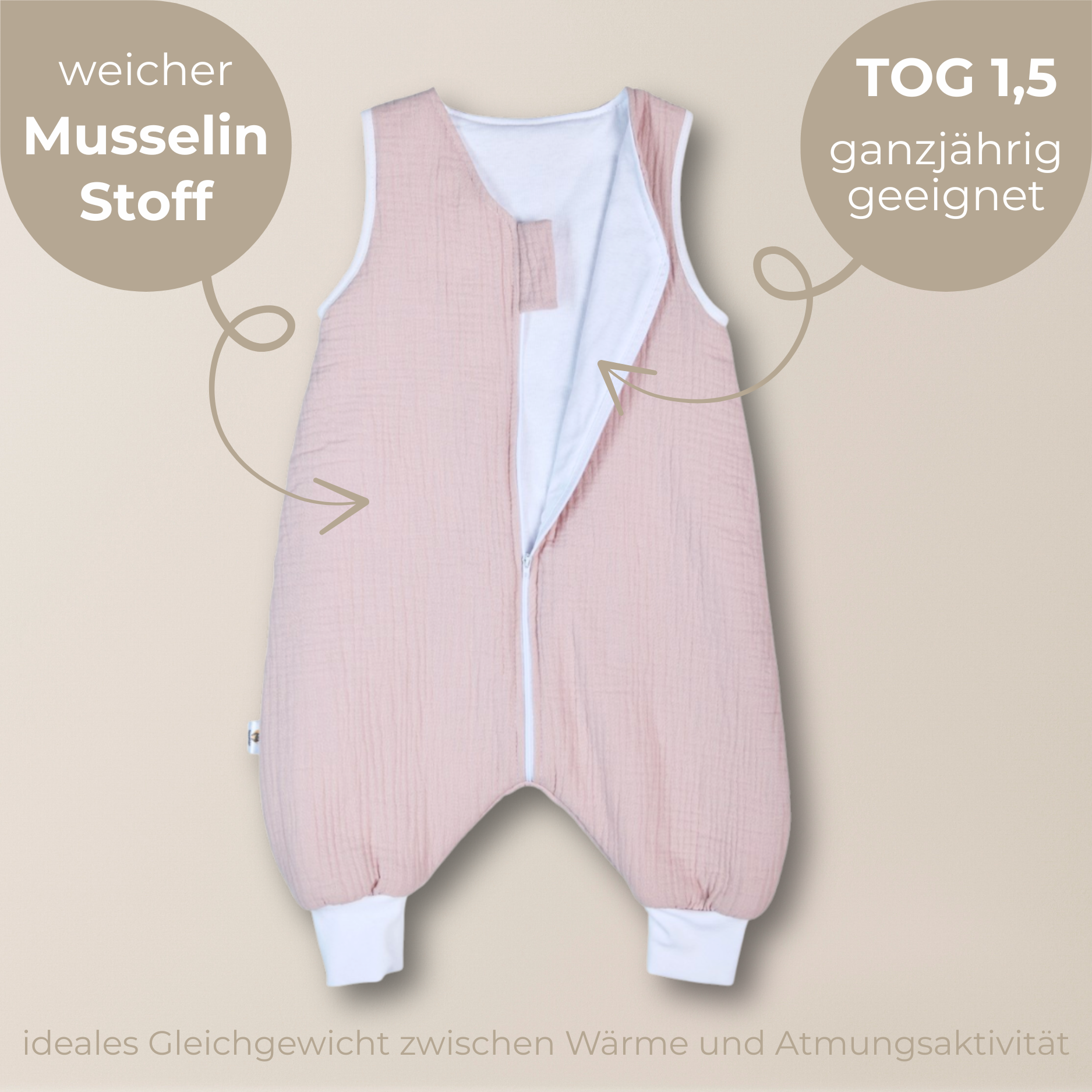 YappyBuzz Baby- und Kinderschlafsack mit Beinen