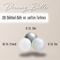 "Dreamy Balls" 200 Bällebad-Bälle im sanften Farbmix, CE-zertifiziert