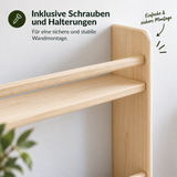 Kleines Montessori Bücherregal – aus massivem Kiefernholz 80×92×12 cm