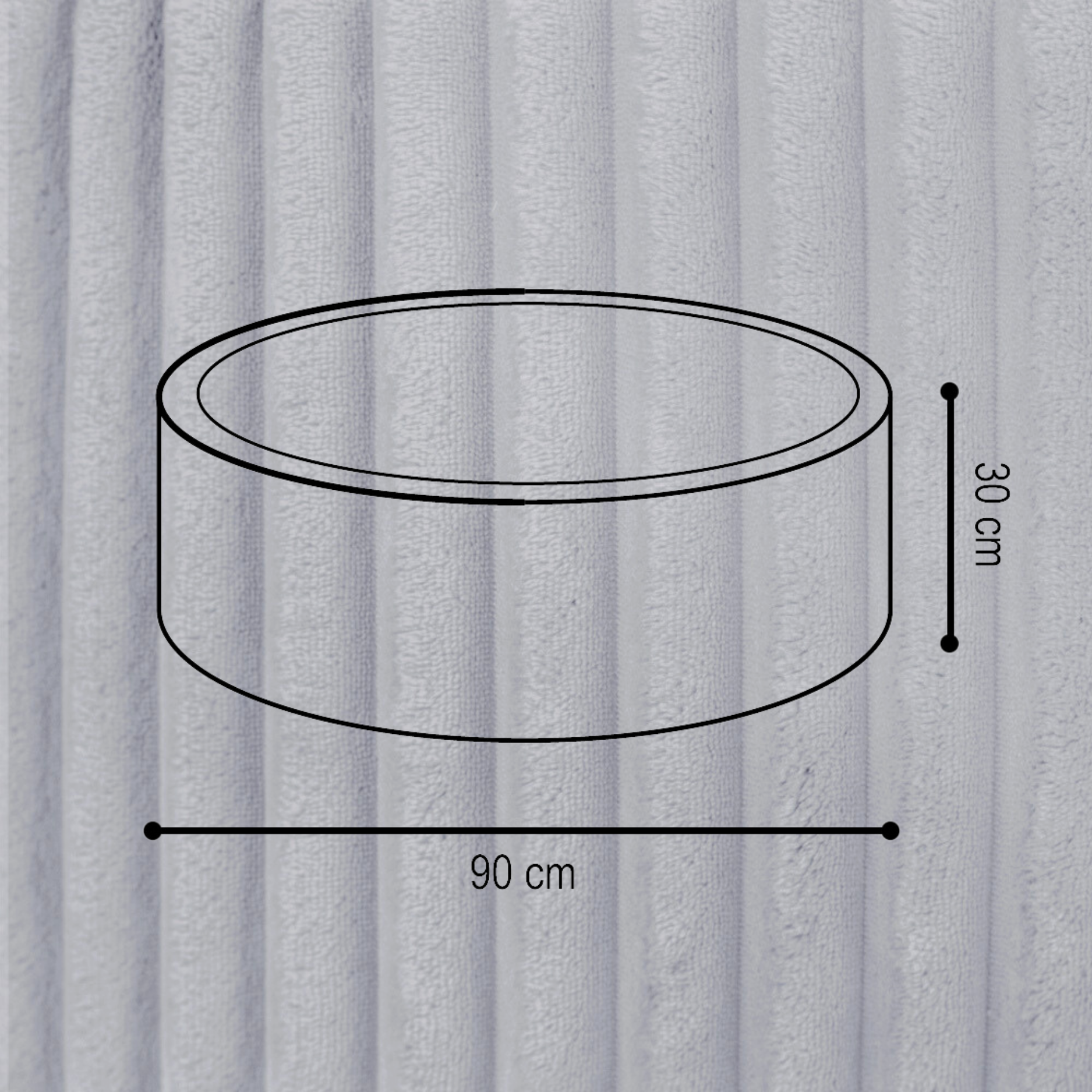 "Fluffy Pool" Bällebad 90x30cm OHNE Bälle