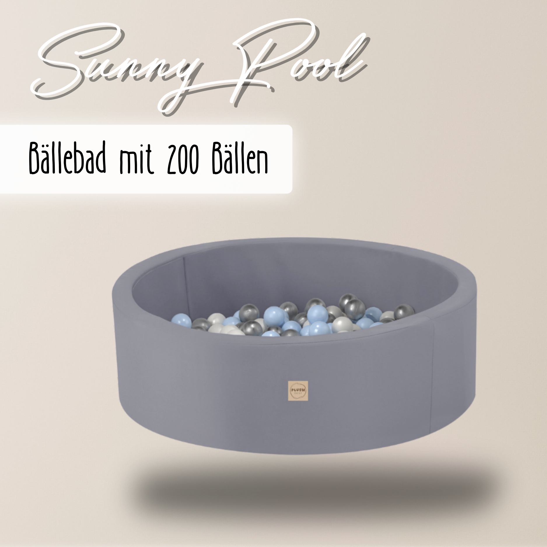 "Sunny Pool" wasserfestes Bällebad 90x30cm mit 200 Bällen