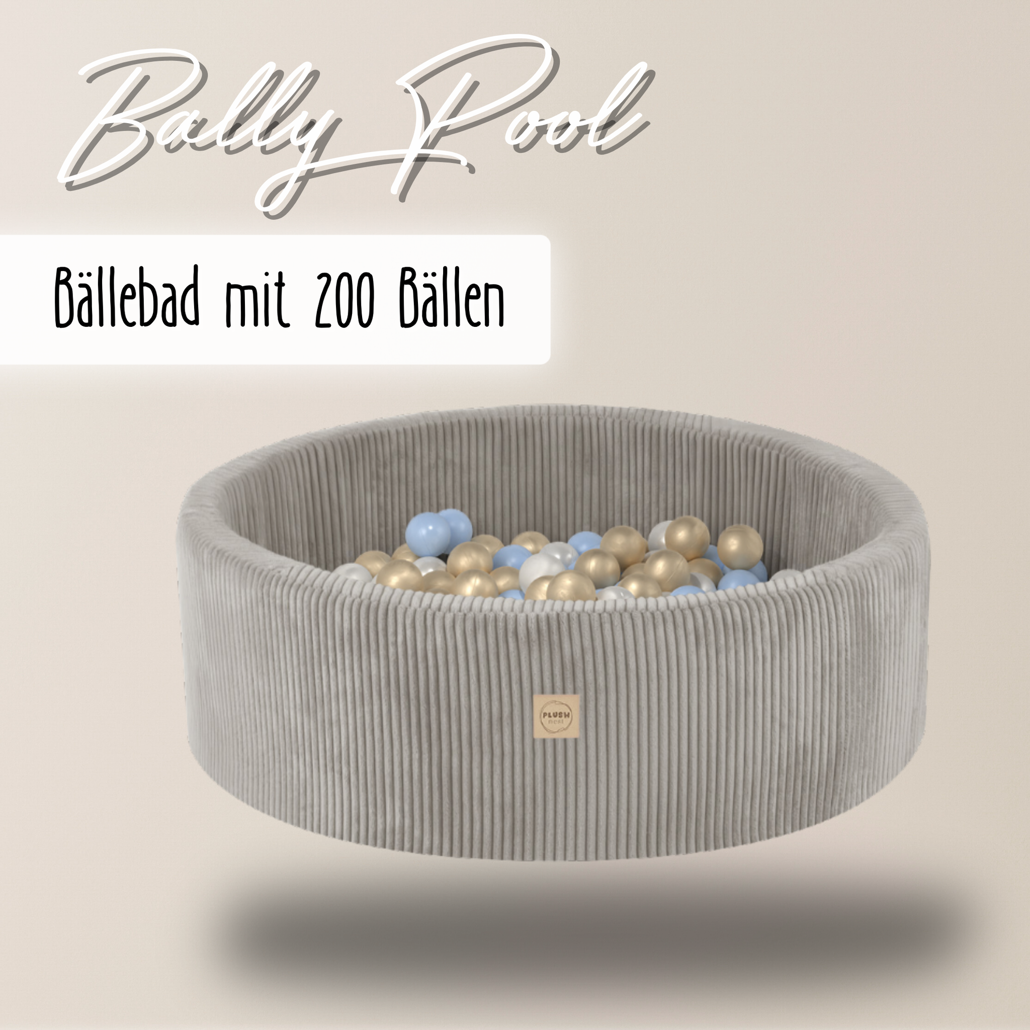 "Bally Pool" Bällebad 90x30cm, mit 200 Bällen