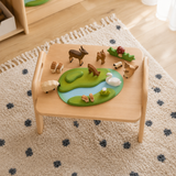 Montessori Bodentisch aus massivem Buchenholz