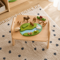 Montessori Bodentisch aus massivem Buchenholz