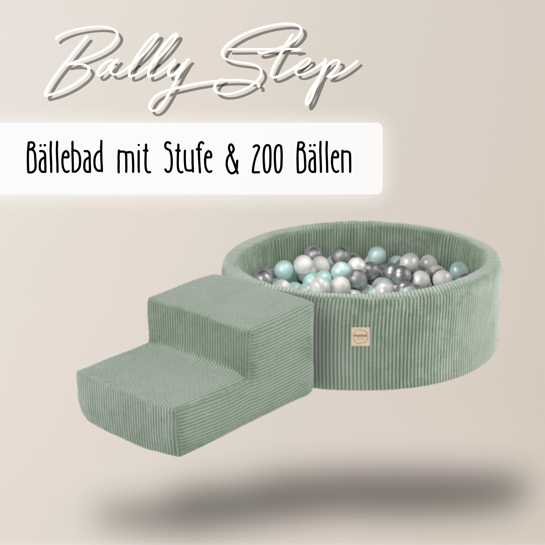 "Bally Step" Bällebad 90x30cm mit Stufe & 200 Bällen