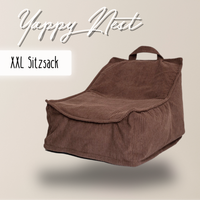 "Yappy Nest" XXL Sitzsack 70x50x80cm mit EPS-Perlen & Anti-Rutsch-Boden