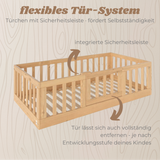 YappyCasa JUNIOR - Bodenbett 160x80cm mit Tür & Sicherheitsleiste