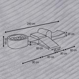 "Mini Castle" Indoor Spielplatz-Set mit Mini-Bällebad & 100 Bällen
