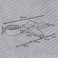 "Mini Castle" Indoor Spielplatz-Set mit Mini-Bällebad & 100 Bällen