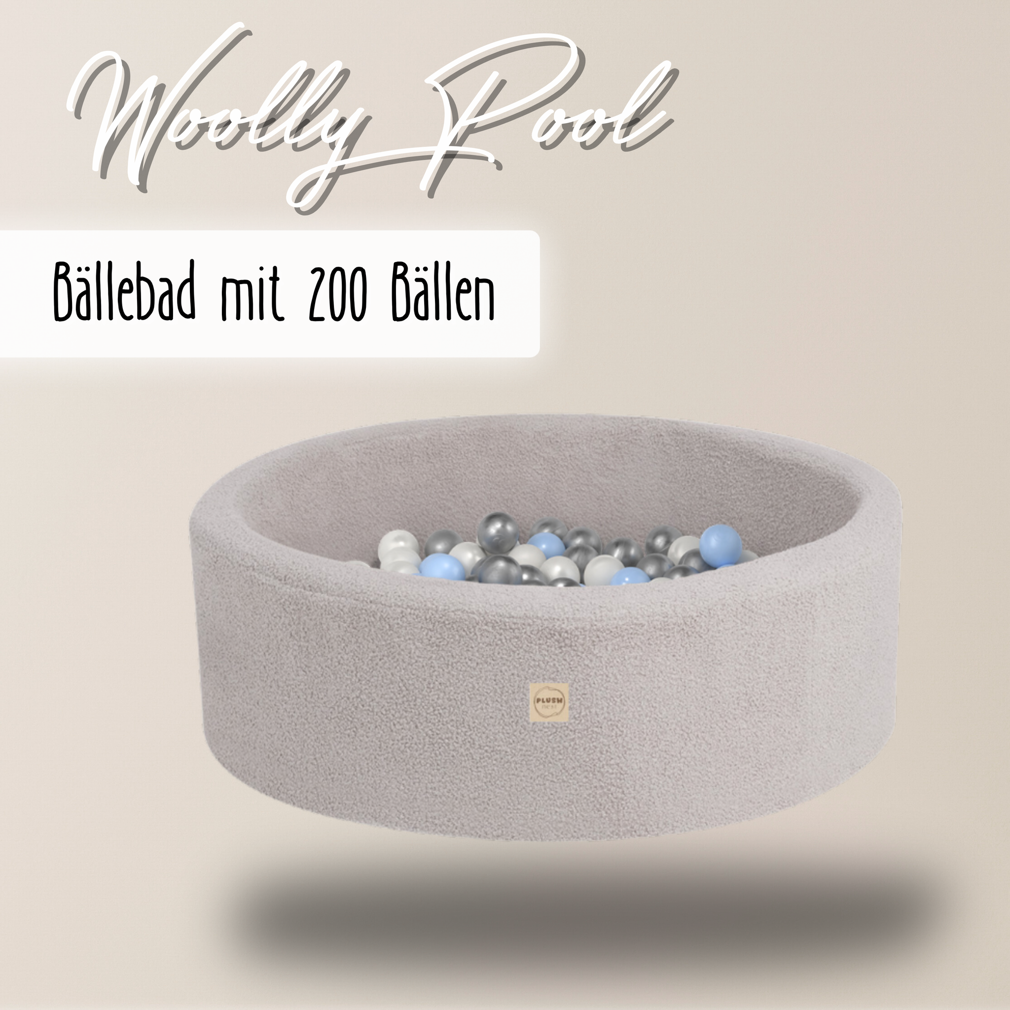 "Woolly Pool" Bällebad 90x30 cm, mit 200 Bällen
