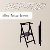 STEP’n’FOLD® – Faltbarer Montessori Lernturm mit verstellbarer Höhe