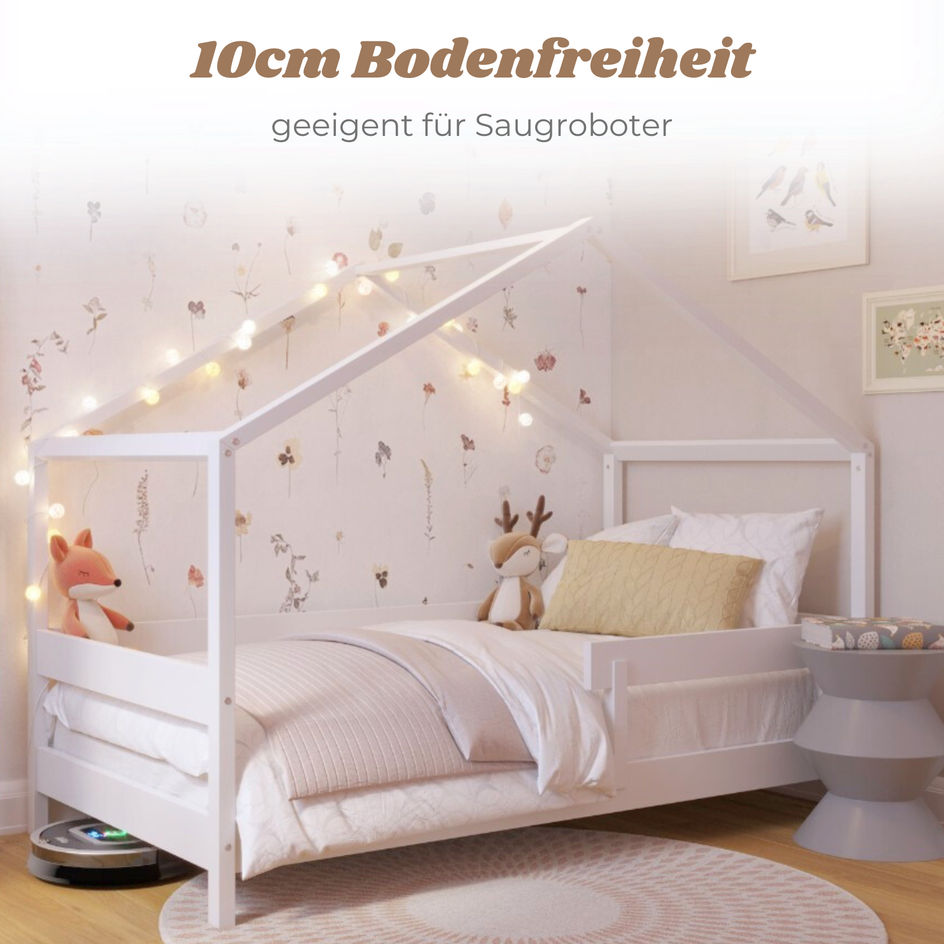 Yappy JUNIOR - Hausbett 160×80cm mit Rausfallschutz