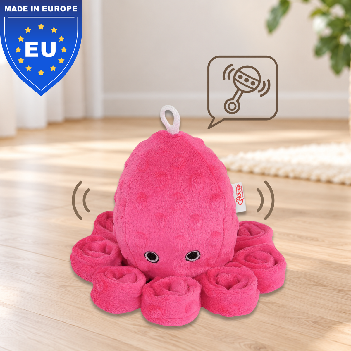 Rassel-Oktopus – 8 Arme zum Entdecken | 31 cm
