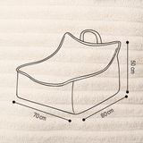 "Yappy Nest" XXL Sitzsack 70x50x80cm mit EPS-Perlen & Anti-Rutsch-Boden