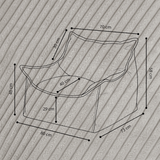 "Cordy Throne" bequemer Kinder-Relaxsessel 80x73x58cm