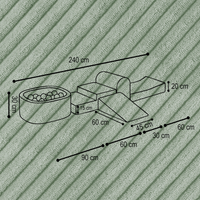 "Mini Castle" Indoor Spielplatz-Set mit Mini-Bällebad & 100 Bällen