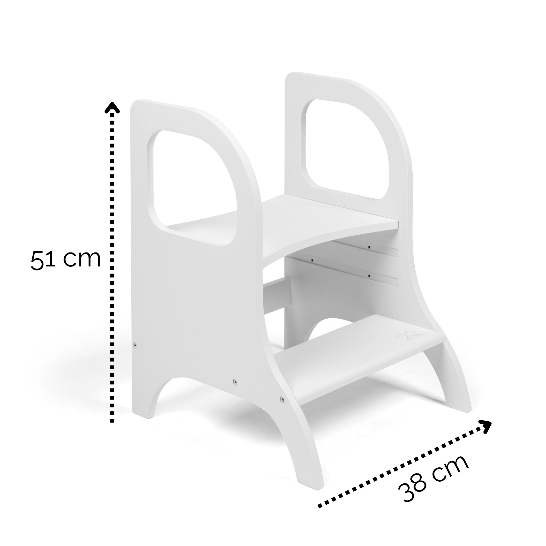 MIIMO® – Höhenverstellbarer Montessori Tritthocker aus Holz