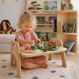 Montessori Bodentisch aus massivem Buchenholz