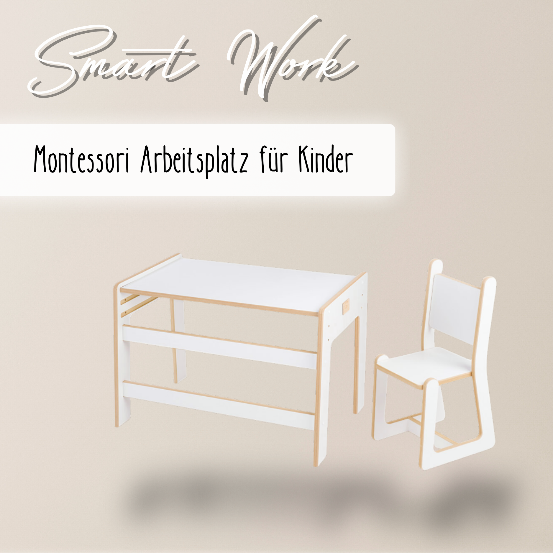 "Smart Work" Arbeitsplatz für Kinder, Montessori Design