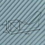 "Moon Lounger" Modularer Kinder-Chaiselongue 145×35×45cm