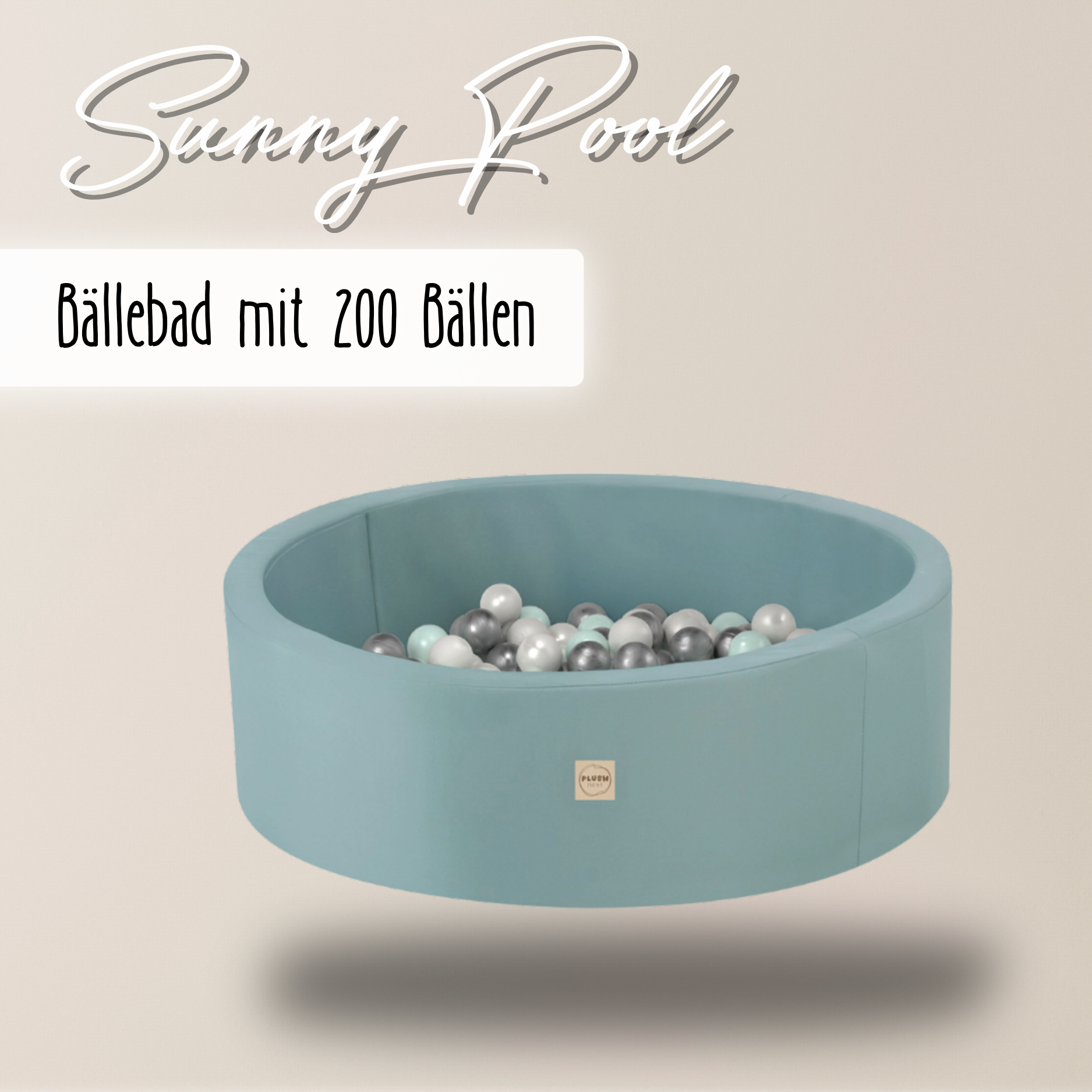 "Sunny Pool" wasserfestes Bällebad 90x30cm mit 200 Bällen