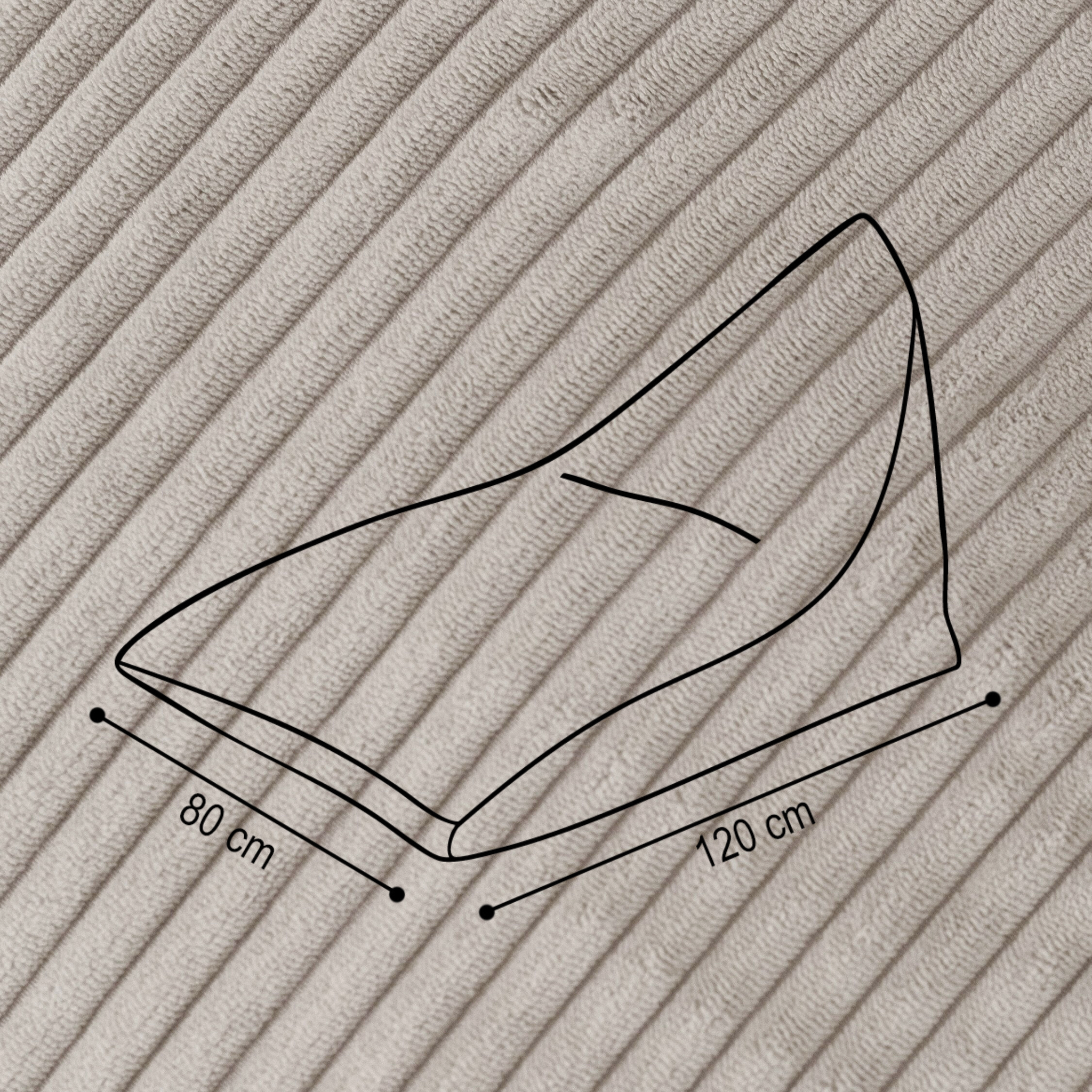 "Lazy Lounger" großer Sitzsack 120x80cm