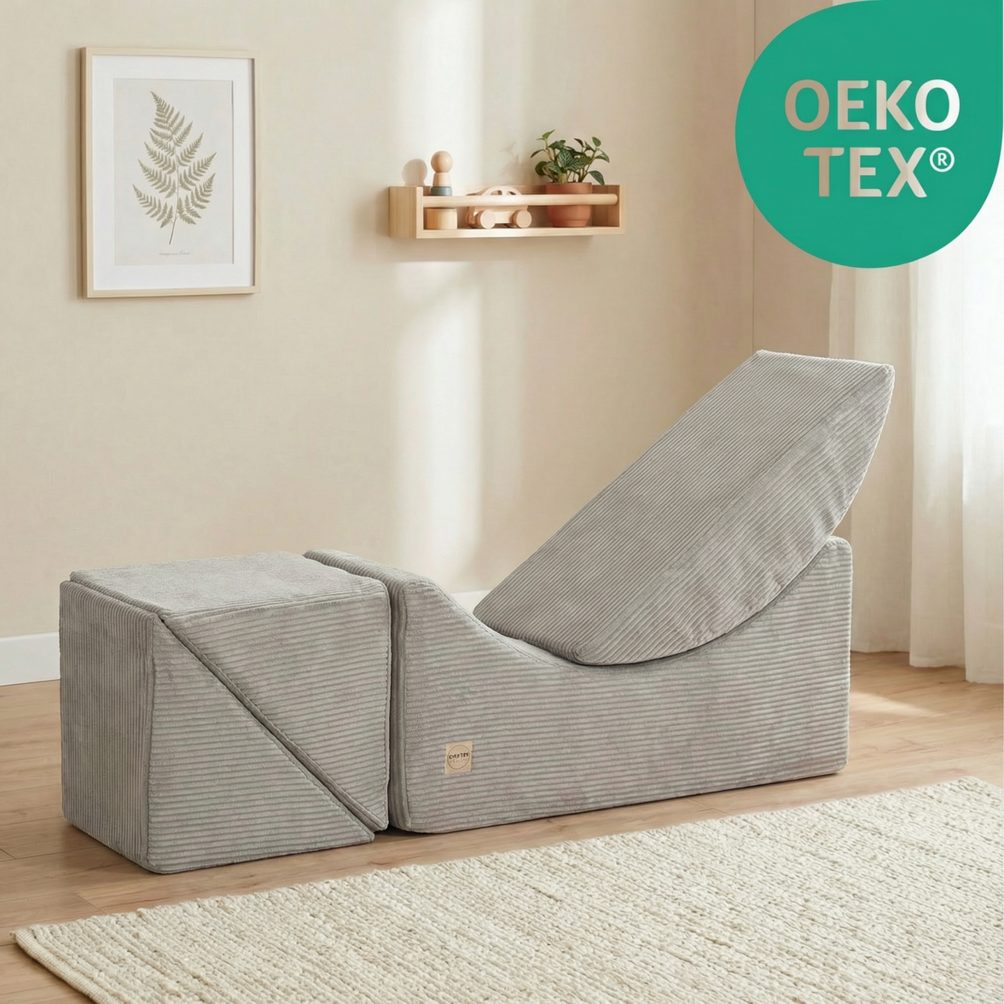 "Moon Lounger" Modularer Kinder-Chaiselongue 145×35×45cm