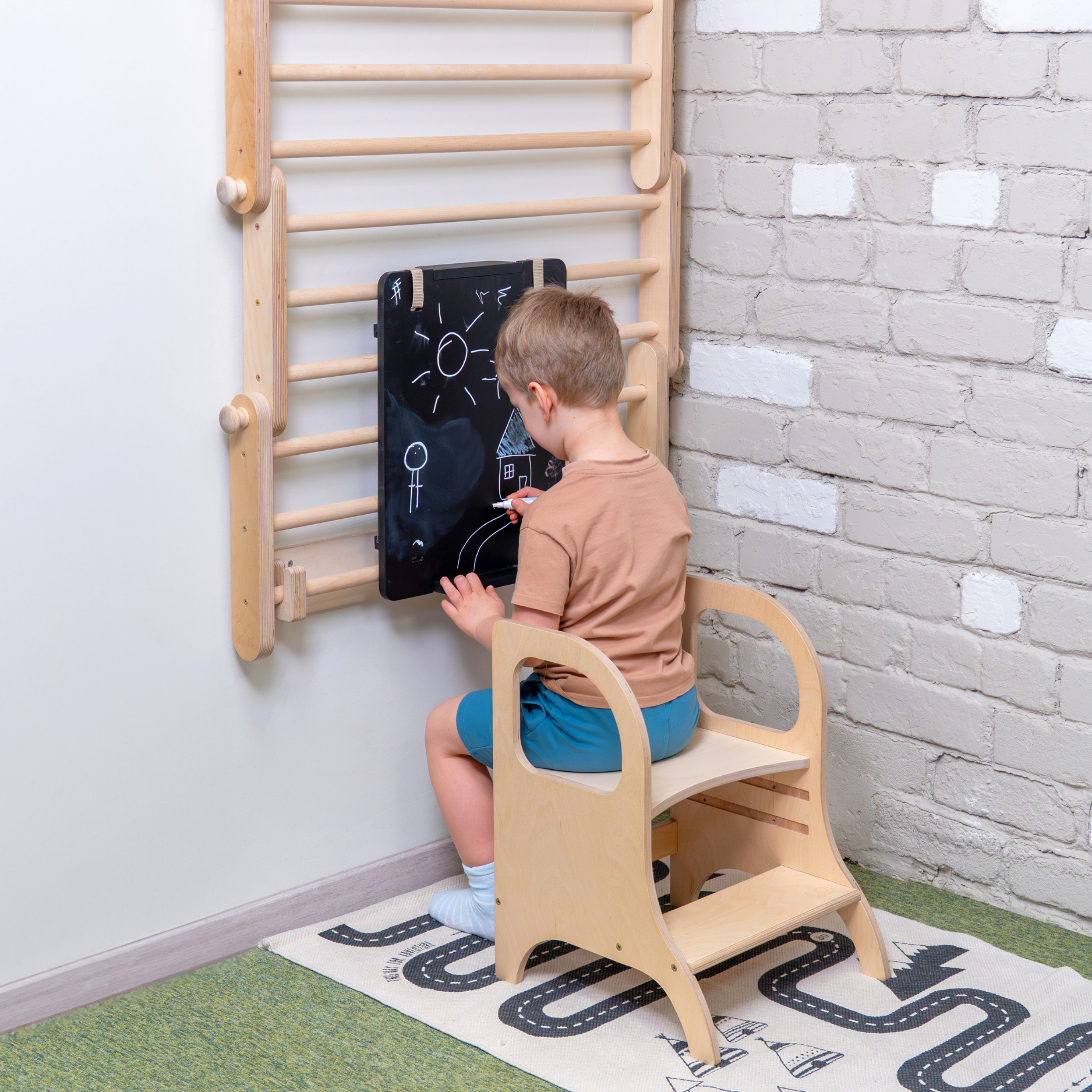 Wandmontage Set – Sprossenwand Erweiterung für MOPITRI® & FIPITRI® Kletterrahmen