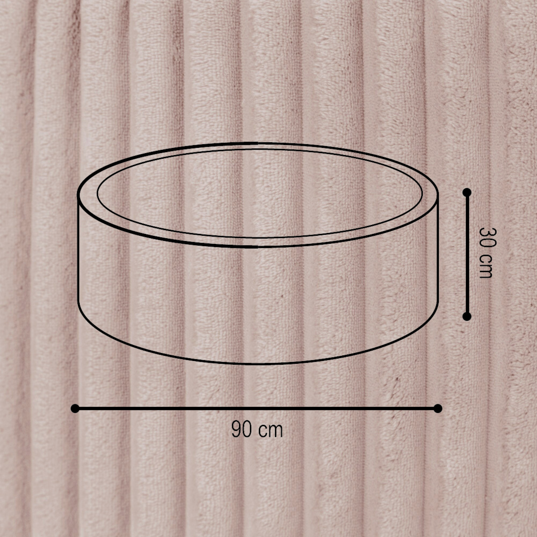 "Fluffy Pool" Bällebad 90x30cm OHNE Bälle