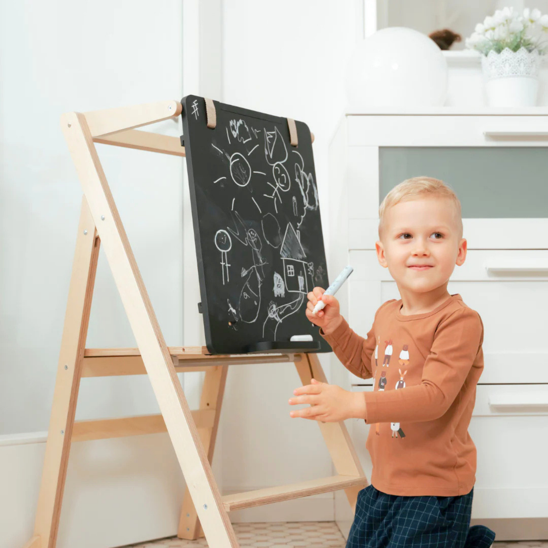 Zweiseitige Maltafel – kreatives Zusatzboard für Lerntürme & Kletterspielzeug