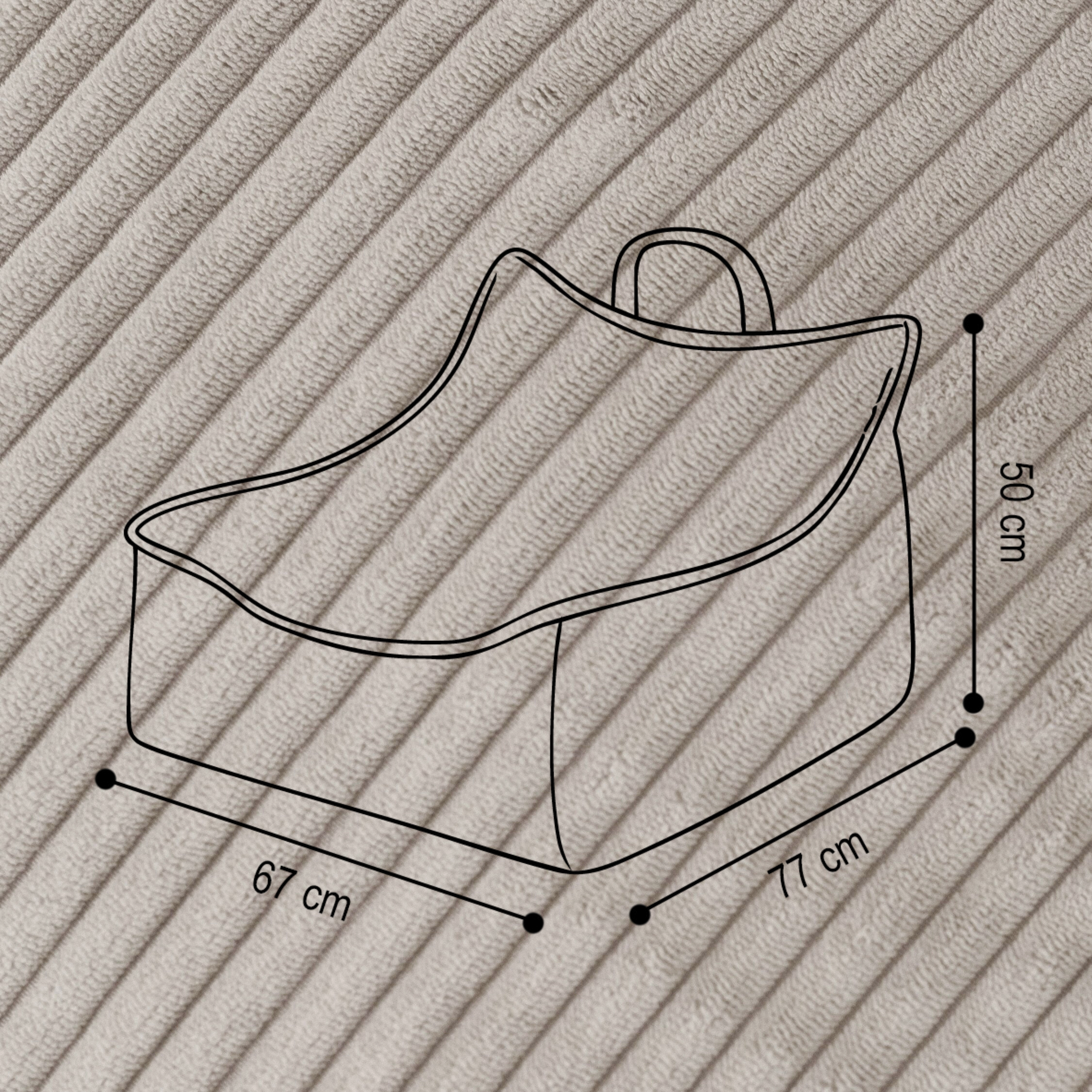 "Puffy Nest" Sitzsack für Kinder 77x67x50cm