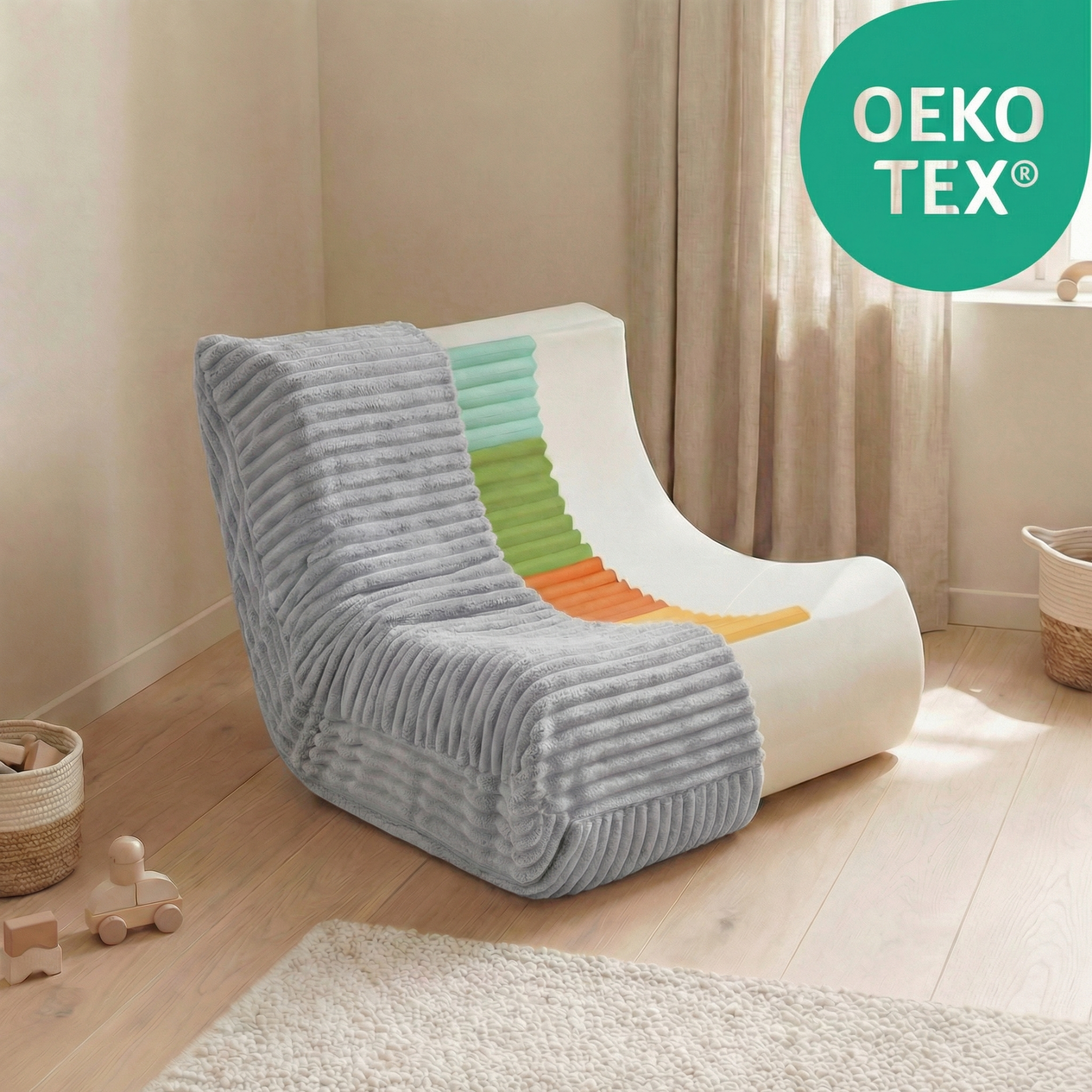 "Fluffy Mooni" Ergonomischer Lounge-Sessel mit 4-Zonen-System