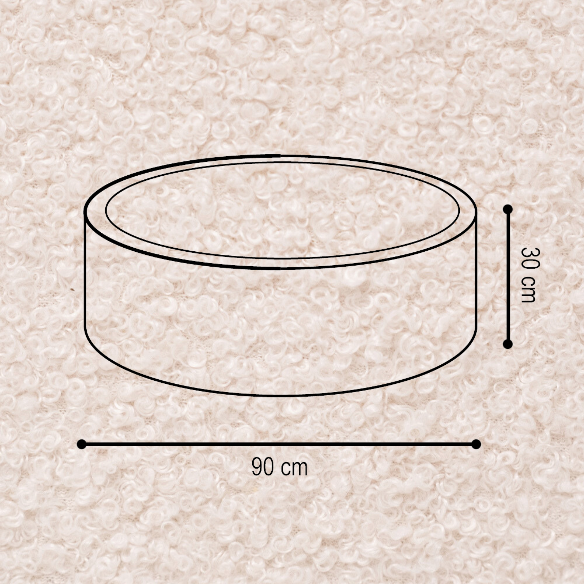 "Woolly Pool" Bällebad 90x30cm OHNE Bälle
