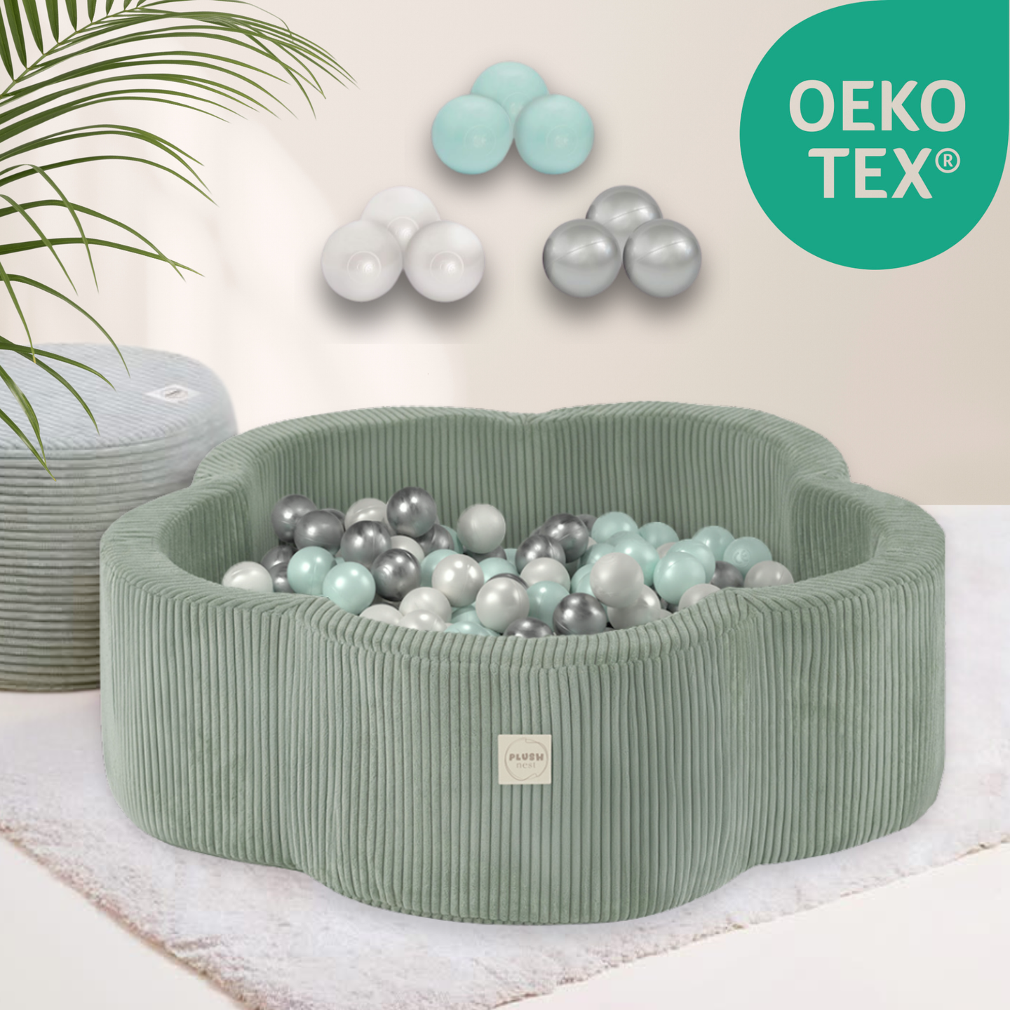 "Bloomy Pool" Bällebad 95x30cm mit 200 Bällen