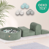 "Bally Play" Bällebad 90x30cm mit 3 Bauelementen & 200 Bällen