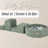 "Bally Play" Bällebad 90x30cm mit 3 Bauelementen & 200 Bällen
