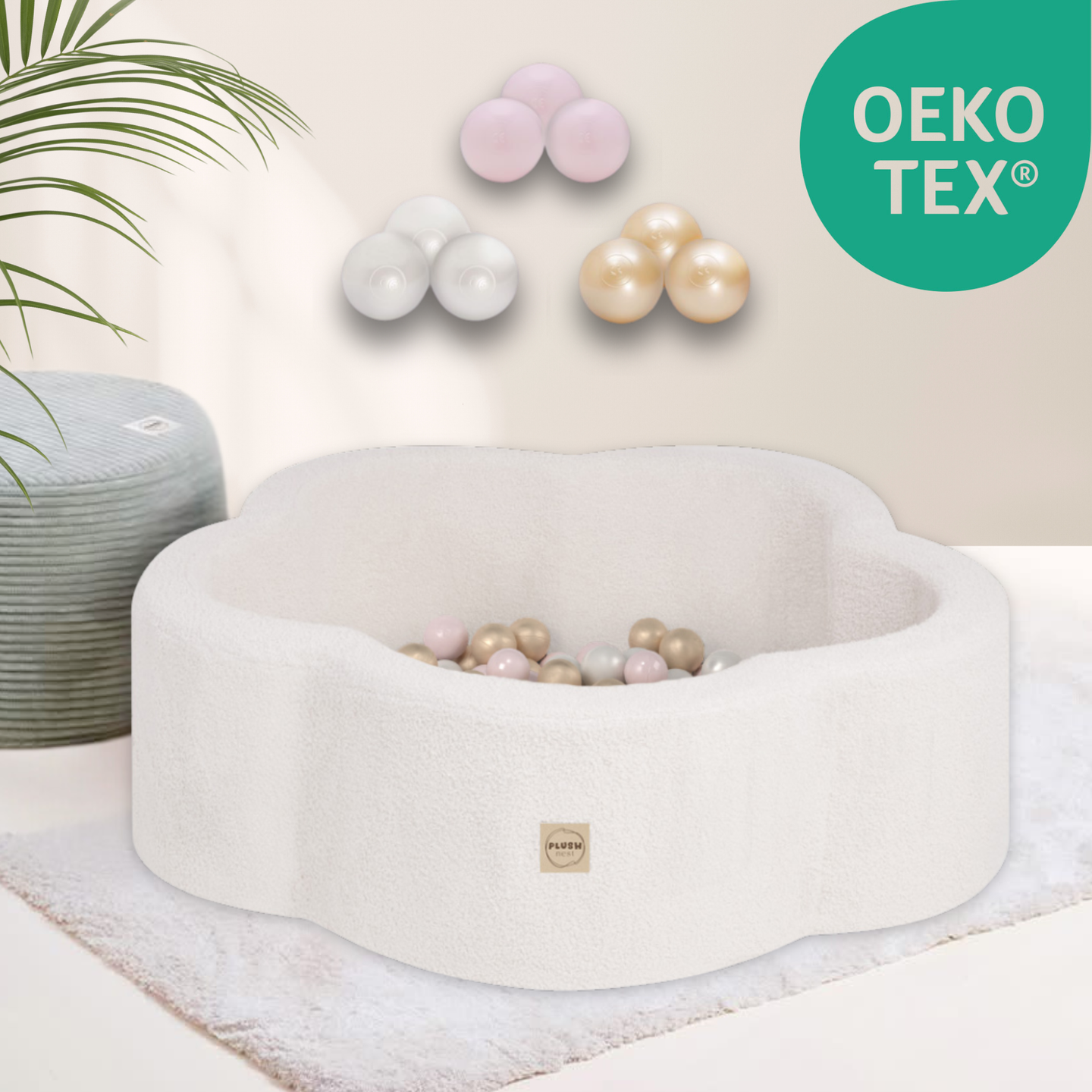 "Woolly Bloom" Bällebad 95x30cm mit 200 Bällen