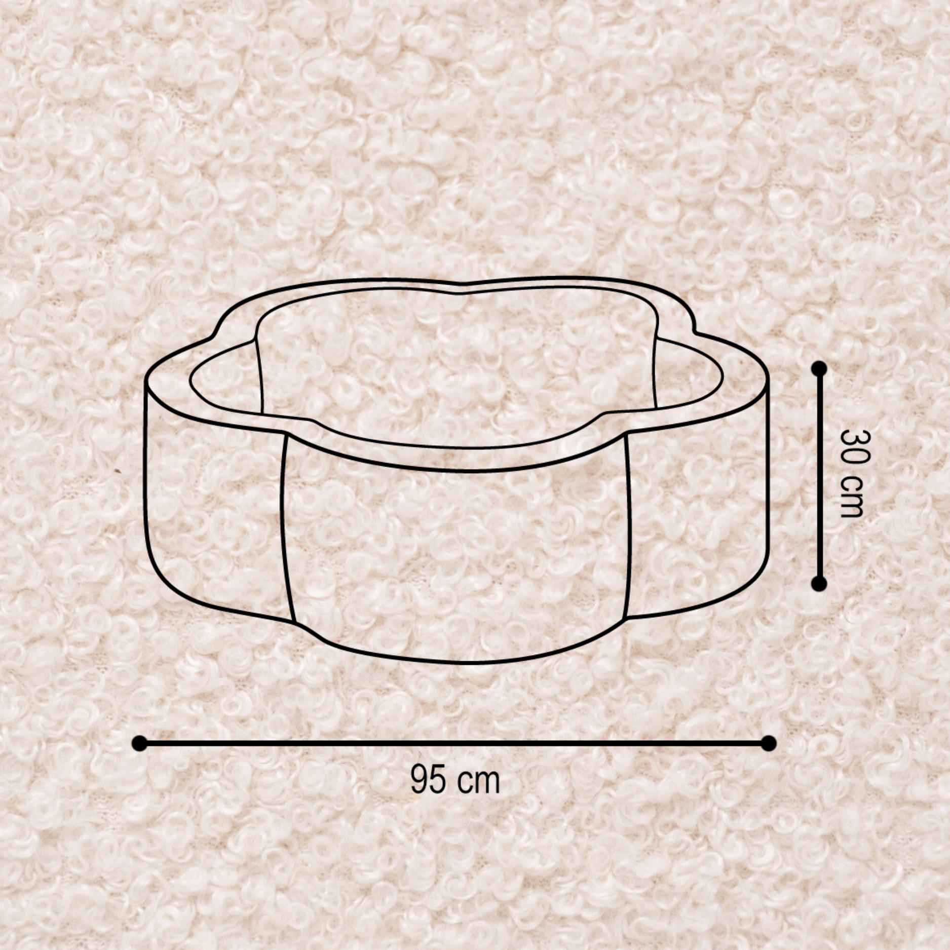"Woolly Bloom" Bällebad 95x30cm mit 200 Bällen