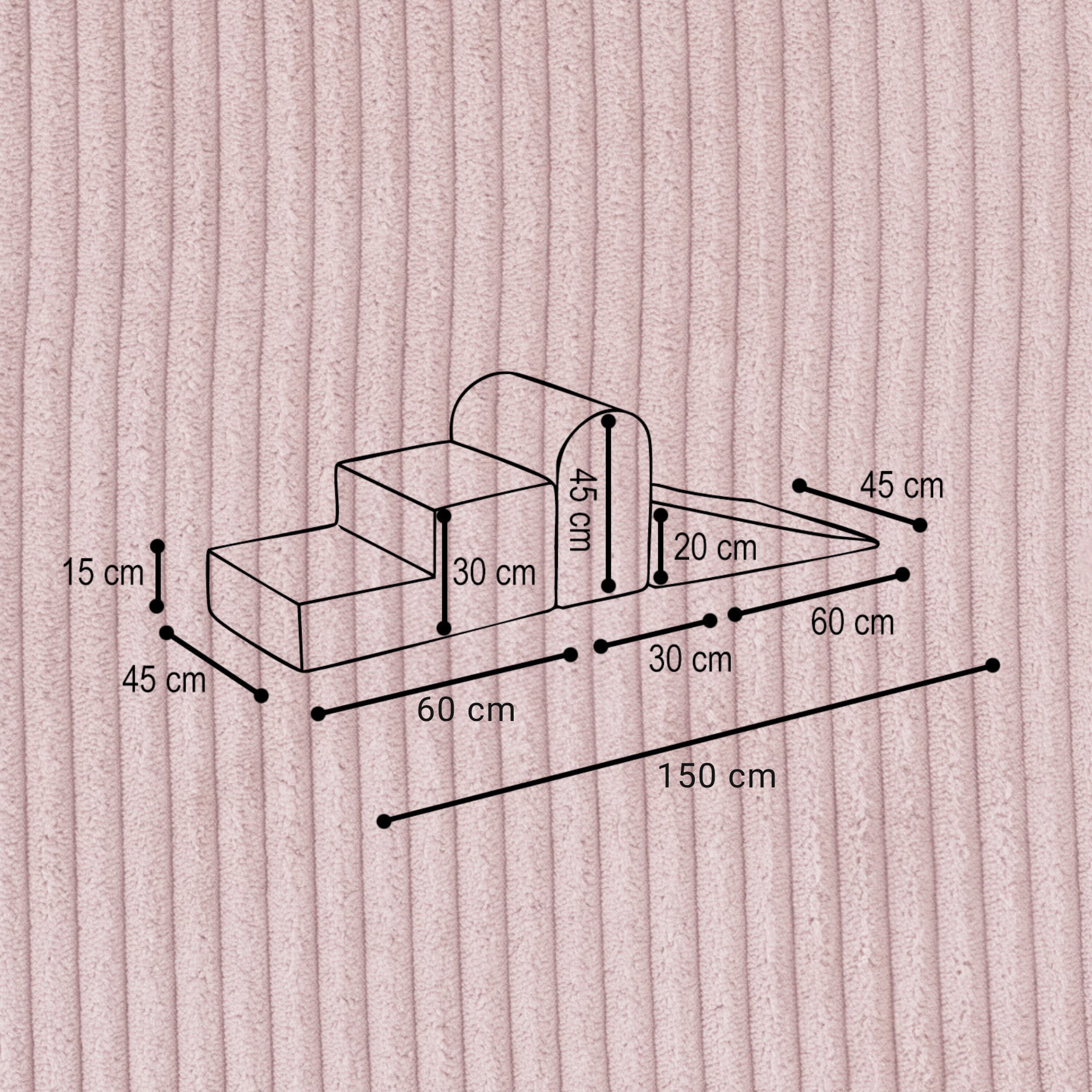 "Cordy Trio" 3 Schaumstoff-Bauelemente