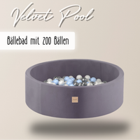 "Velvet Pool" Bällebad 90x30cm mit 200 Bällen