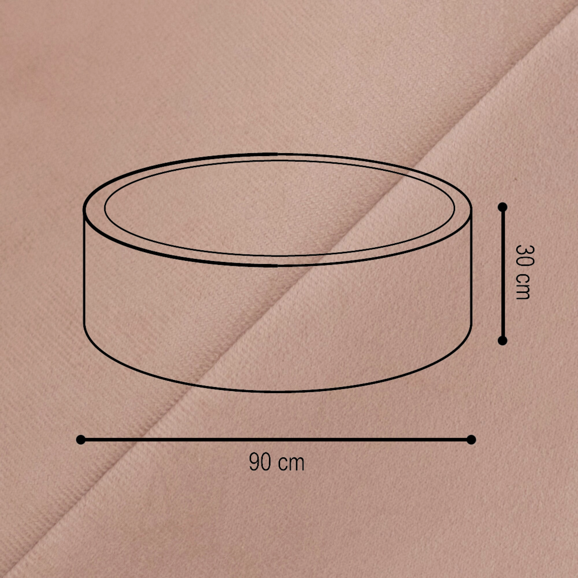 "Velvet Pool" Bällebad 90x30cm OHNE Bälle