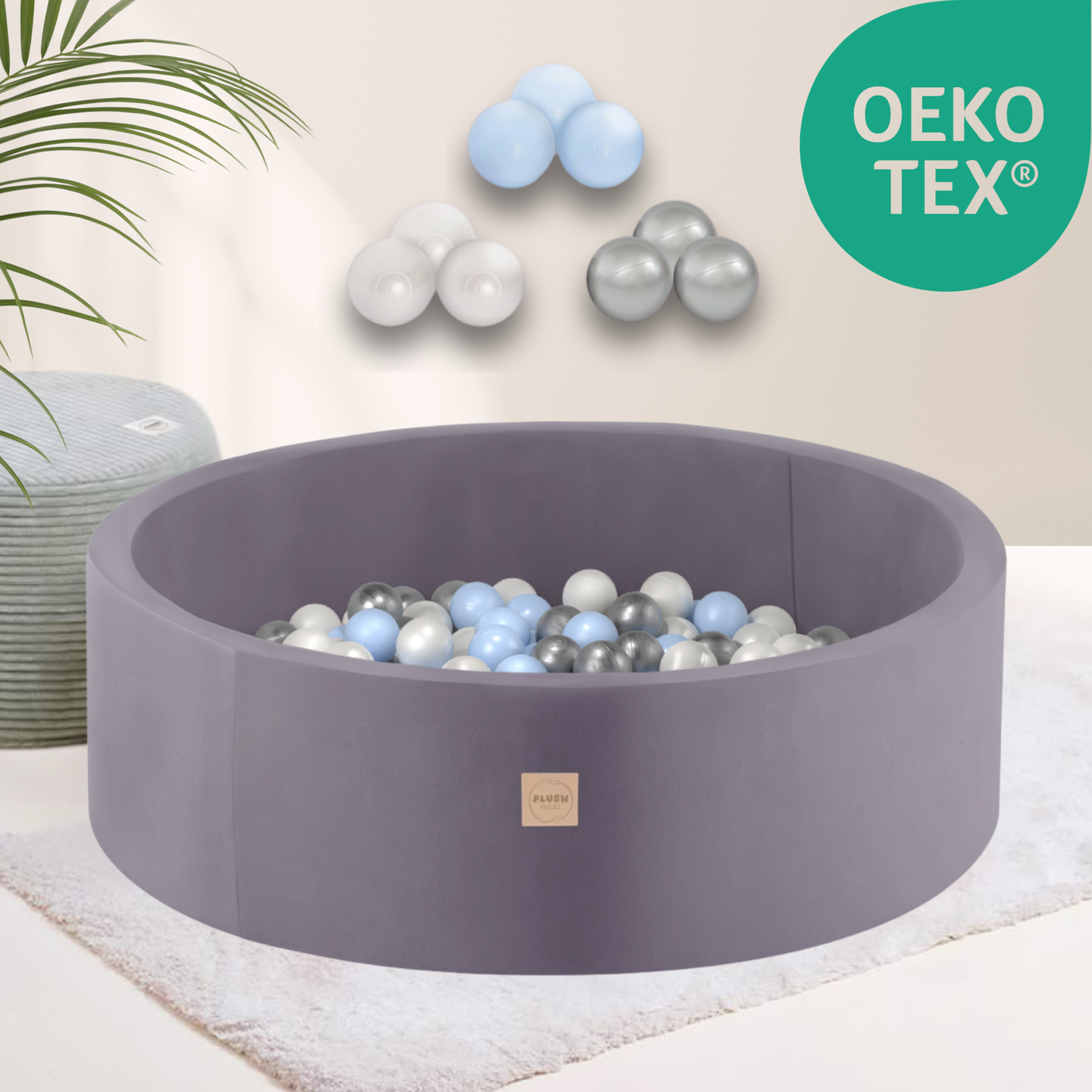 "Velvet Pool" Bällebad 90x30cm mit 200 Bällen